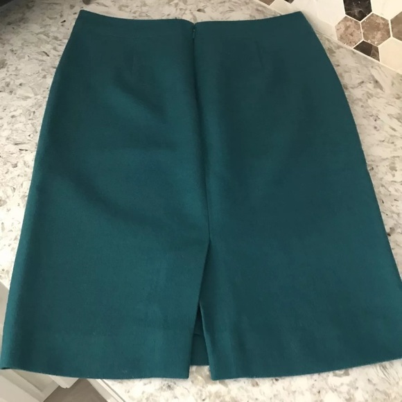 J.CREW Womens Green NO 2 PENCIL SKIRT WOOL 6 - Picture 5 of 6